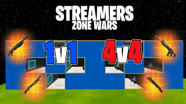 STREAMER ZONE WARS (1v1 to 4v4)