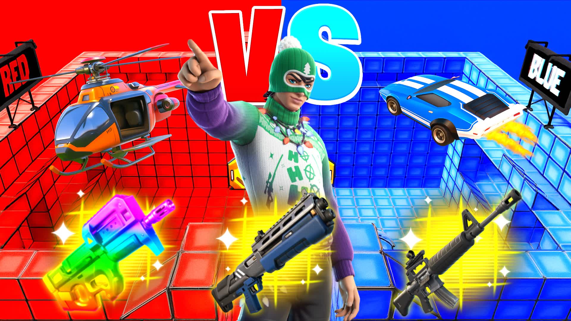 CRAZY RED VS BLUE CHAOS