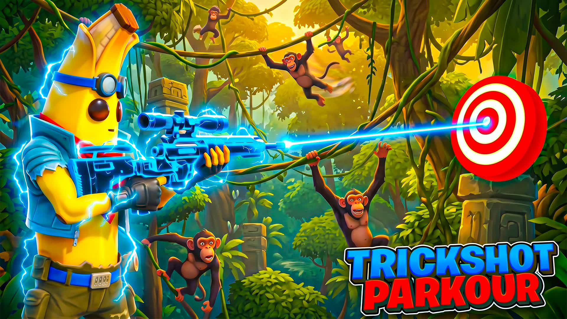 JUNGLE TRICK SHOT PARKOUR!!