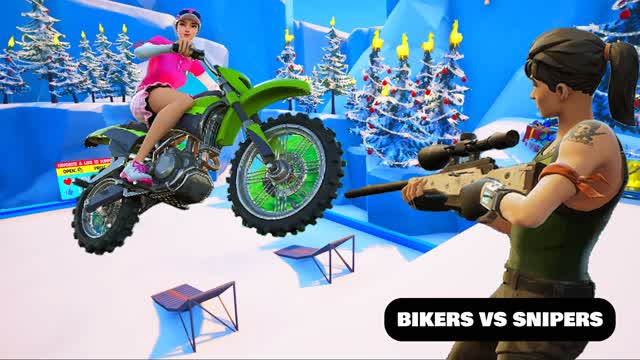 WINTER BIKERS VS SNIPERS