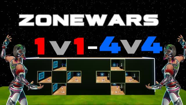 NEW ZONE WARS 🌌 (1V1 TO 4V4)