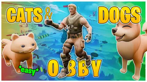 CATS & DOGS OBBY | 40 LEVEL PARKOUR