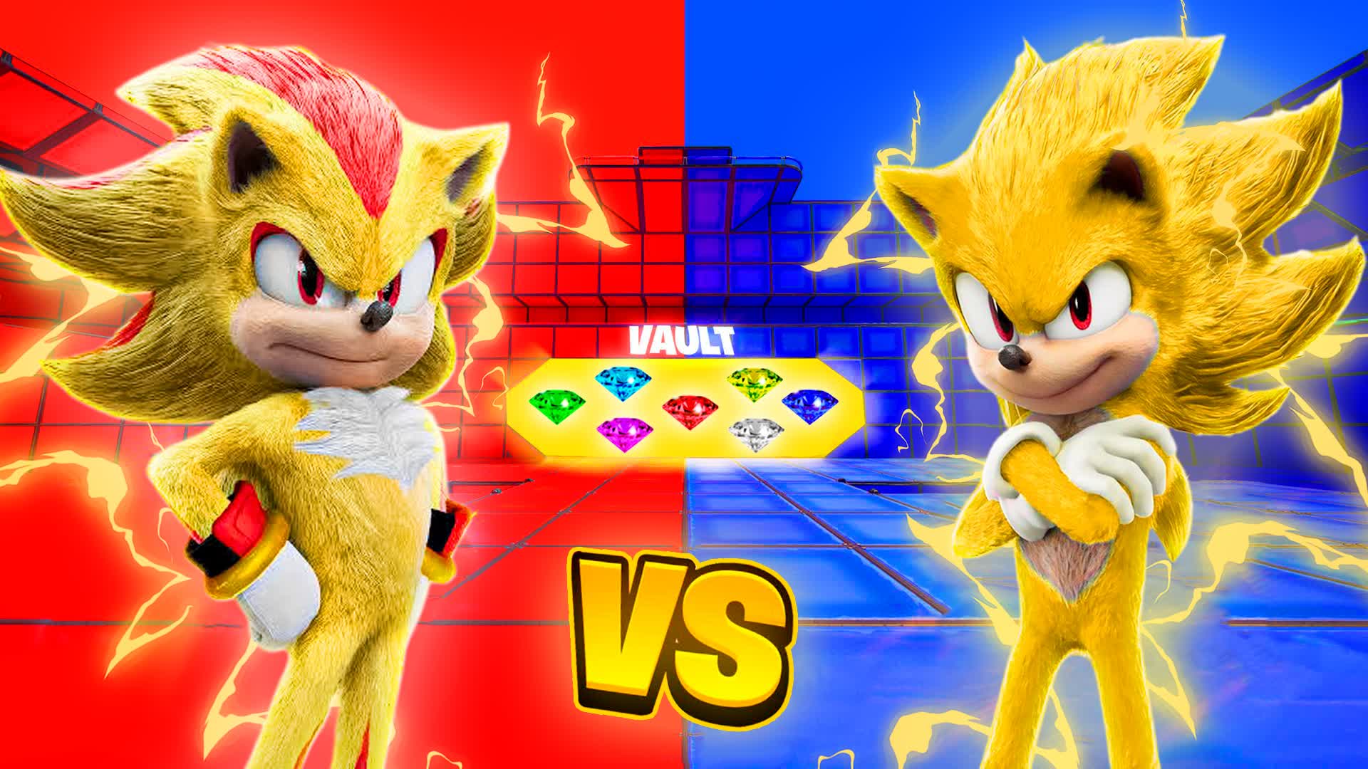 SONIC VS SHADOW 2.0🔴🔵 RED VS BLUE