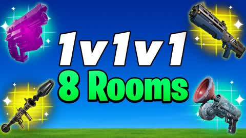 8 Rooms 1v1v1 FFA Slide 🌟 Zombie Farm
