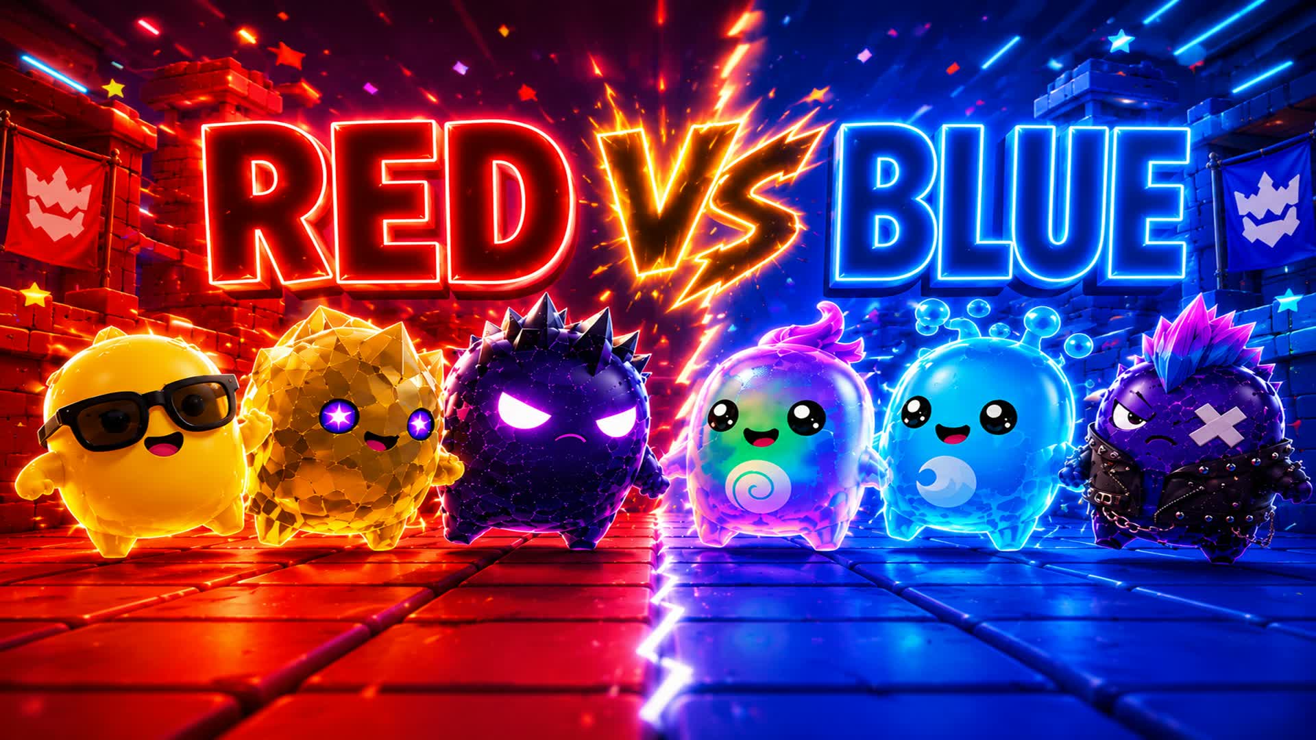 ❤️💙 RED vs BLUE MEGA COLOR ⭐