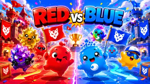 SUPER RED VS BLUE RAINBOW PARTY! 🌈