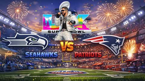 SEAHAWKS vs PATS SUPER BOWL BAD BUNNY