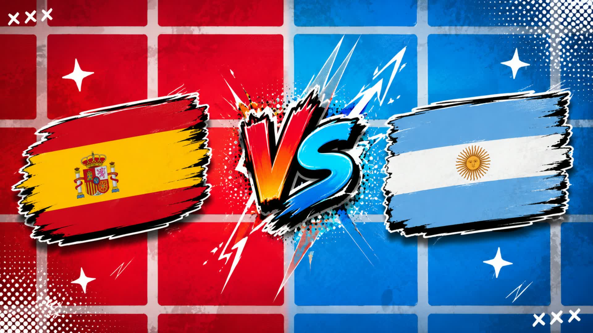 SPAIN VS ARG RED VS BLUE RVB 67