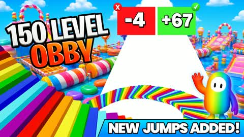 🌈FALL GUYS 150+ OBBY PARKOUR