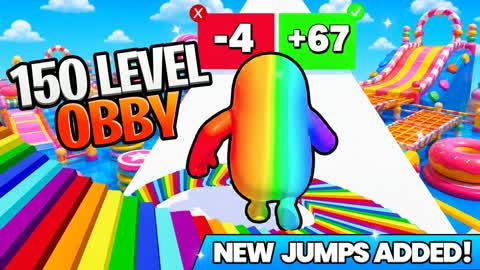 🌈FALL GUYS 150+ OBBY PARKOUR