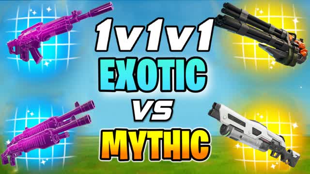 1v1v1 EXOTIC VS MYTHIC PVP 1v2 FFA HERO