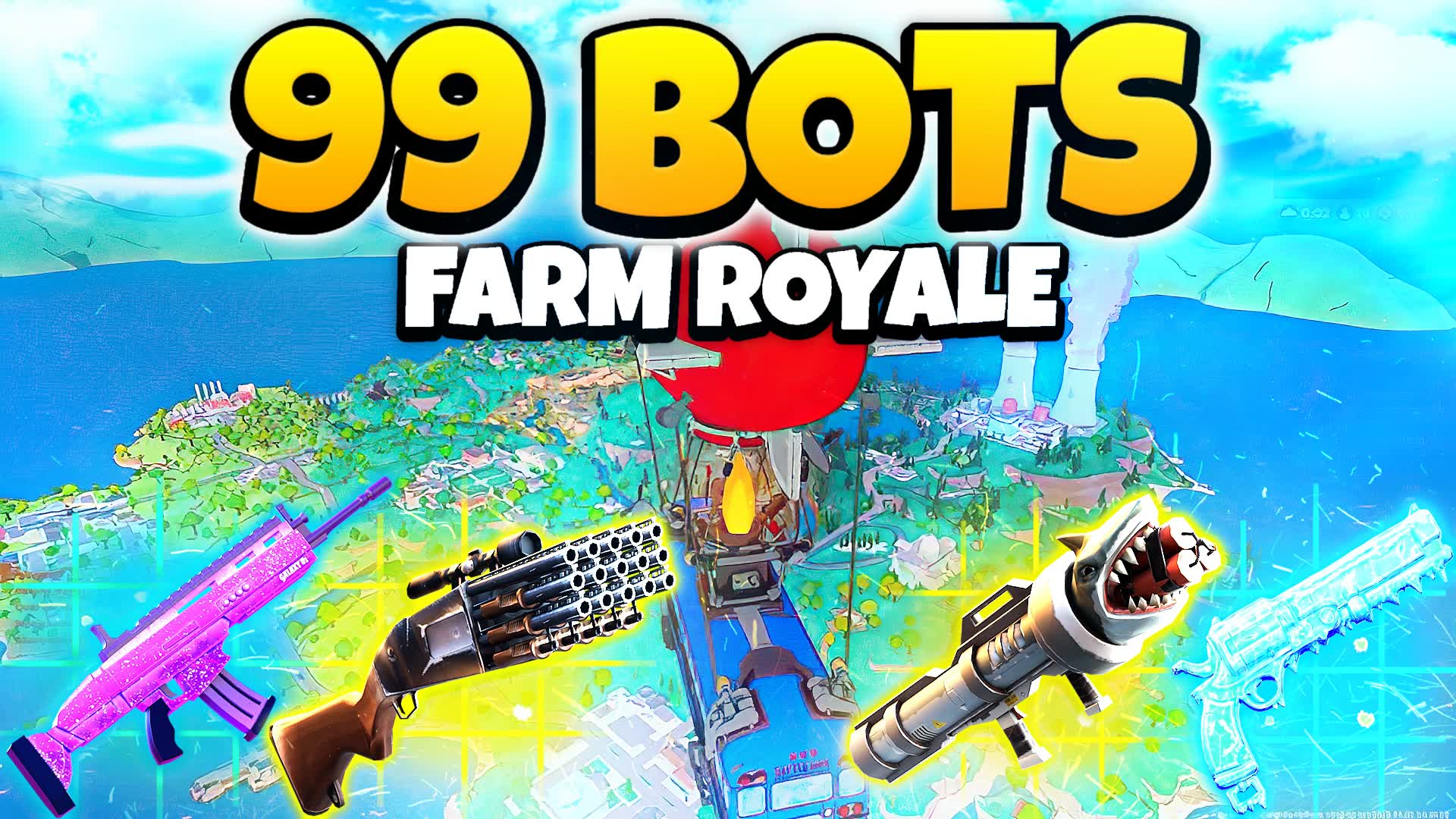 99 BOTS ROYALE ⭐ ALL CUSTOM GUNS CARS ⭐