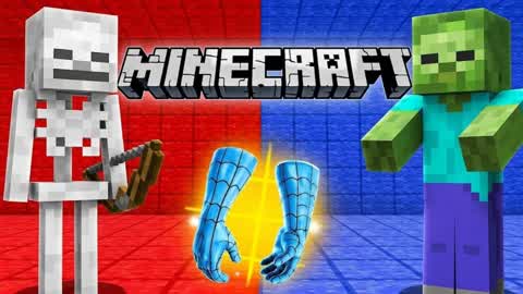 SKELETON VS ZOMBIE RED VS BLUE 🔴🔵