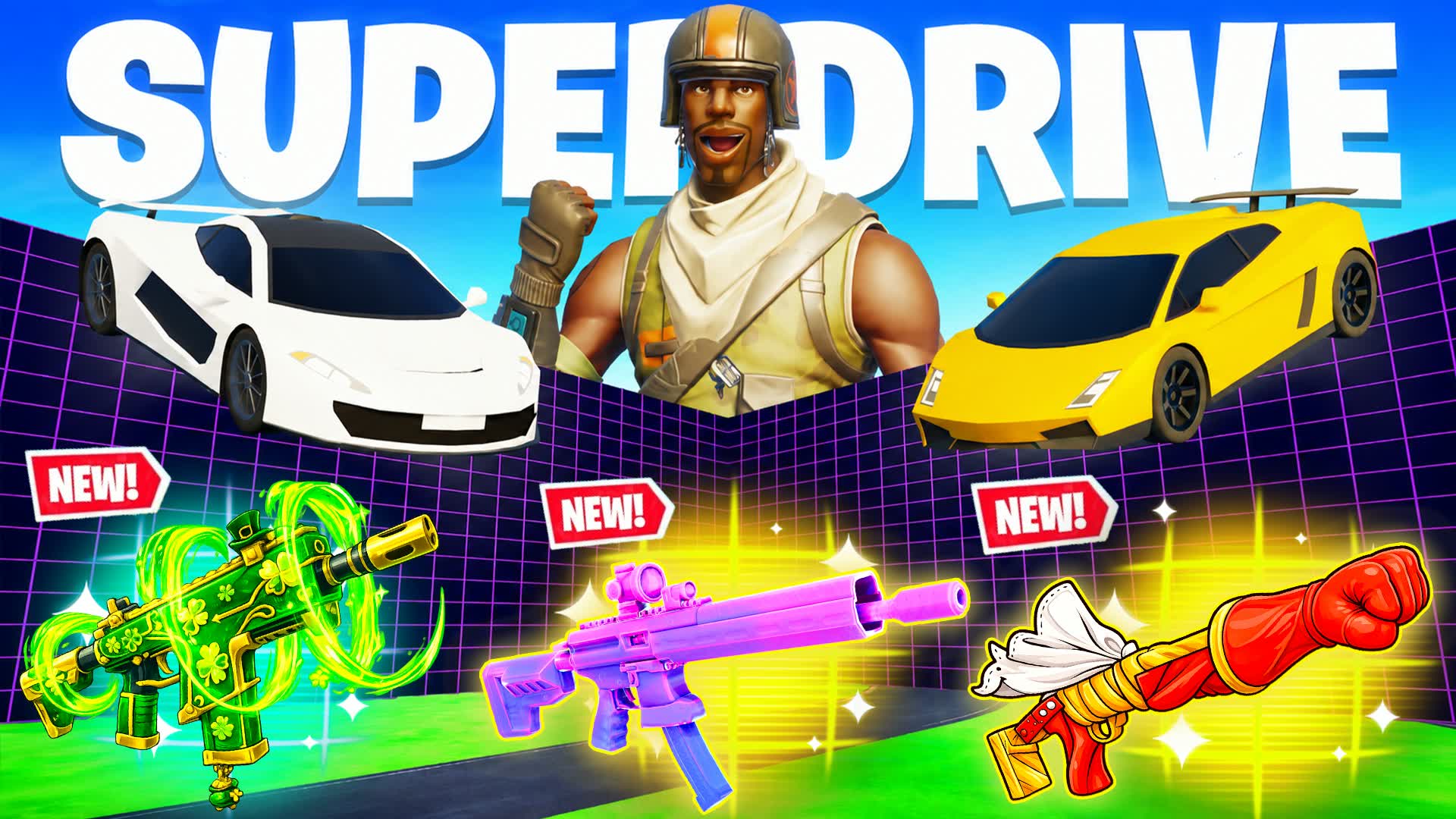 SUPER DRIVE 1V1 - ALL GUNS & VEHICLES