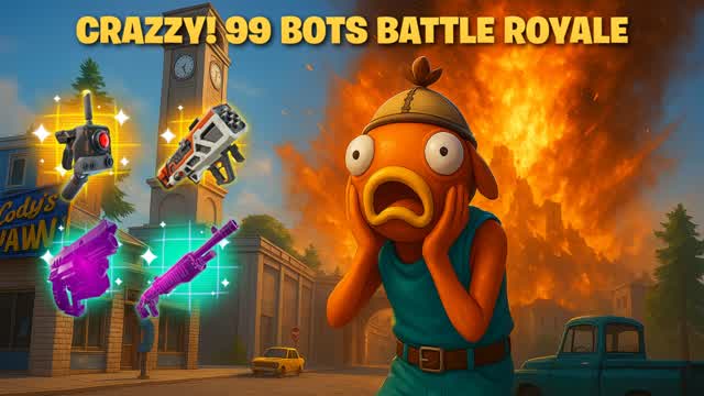 CRAZZY! 99 BOTS BATTLE ROYALE 🔥💀