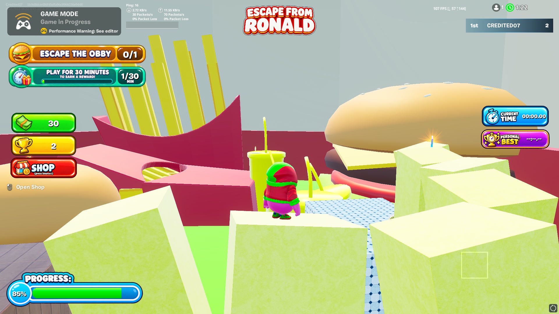 ESCAPE FROM RONALD [OBBY] FALL GUYS 5222-4985-1490 by credited ...