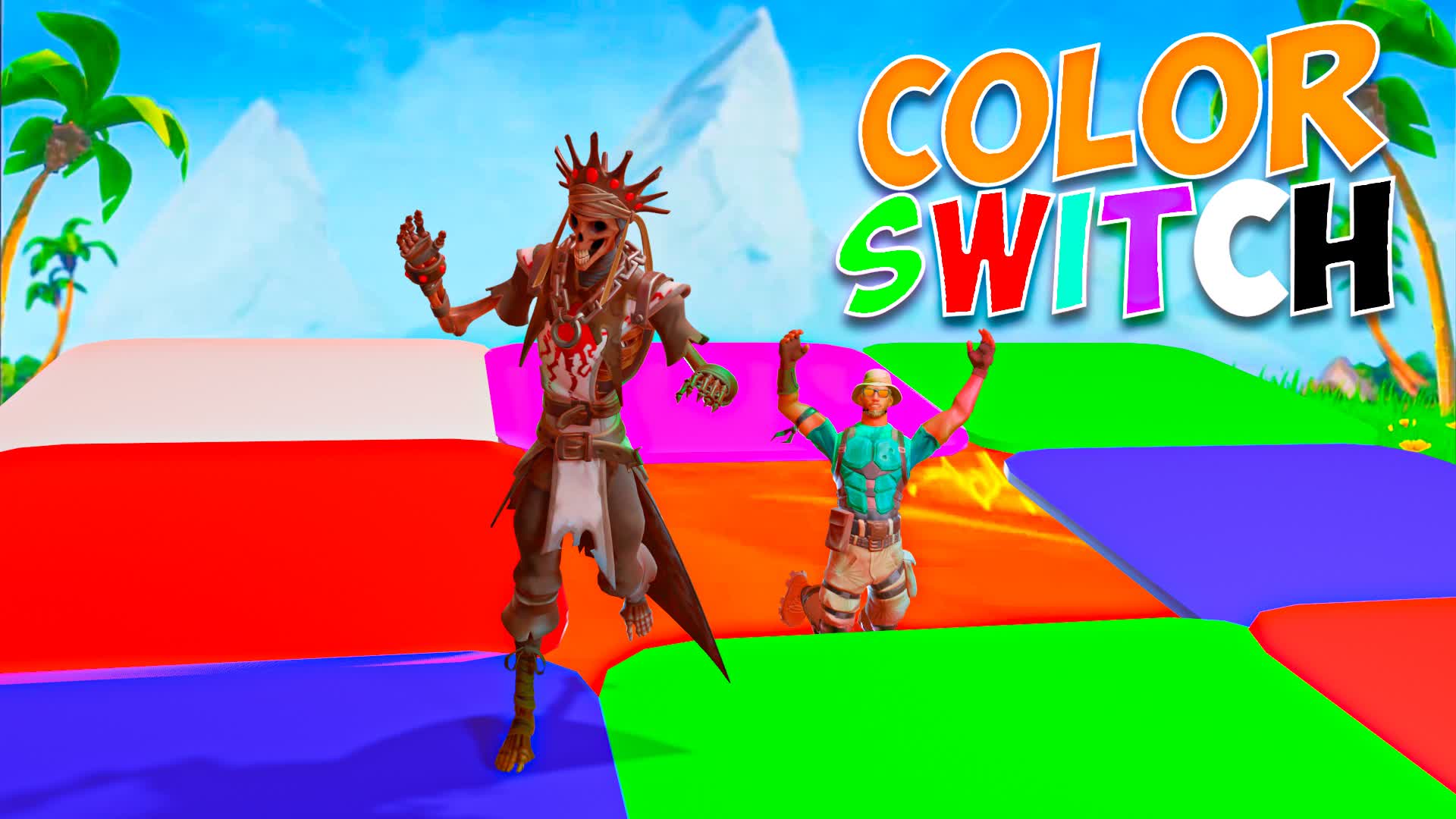 TROPICAL COLOR SWITCH 028785449209 by tanrox Fortnite Creative Map Code Fortnite.GG