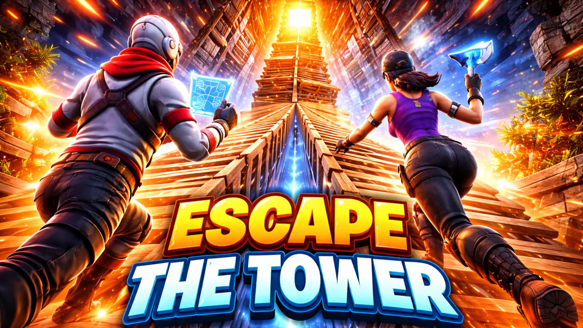 🏗️ ESCAPE THE TOWER – 1V1 BUILD RACE