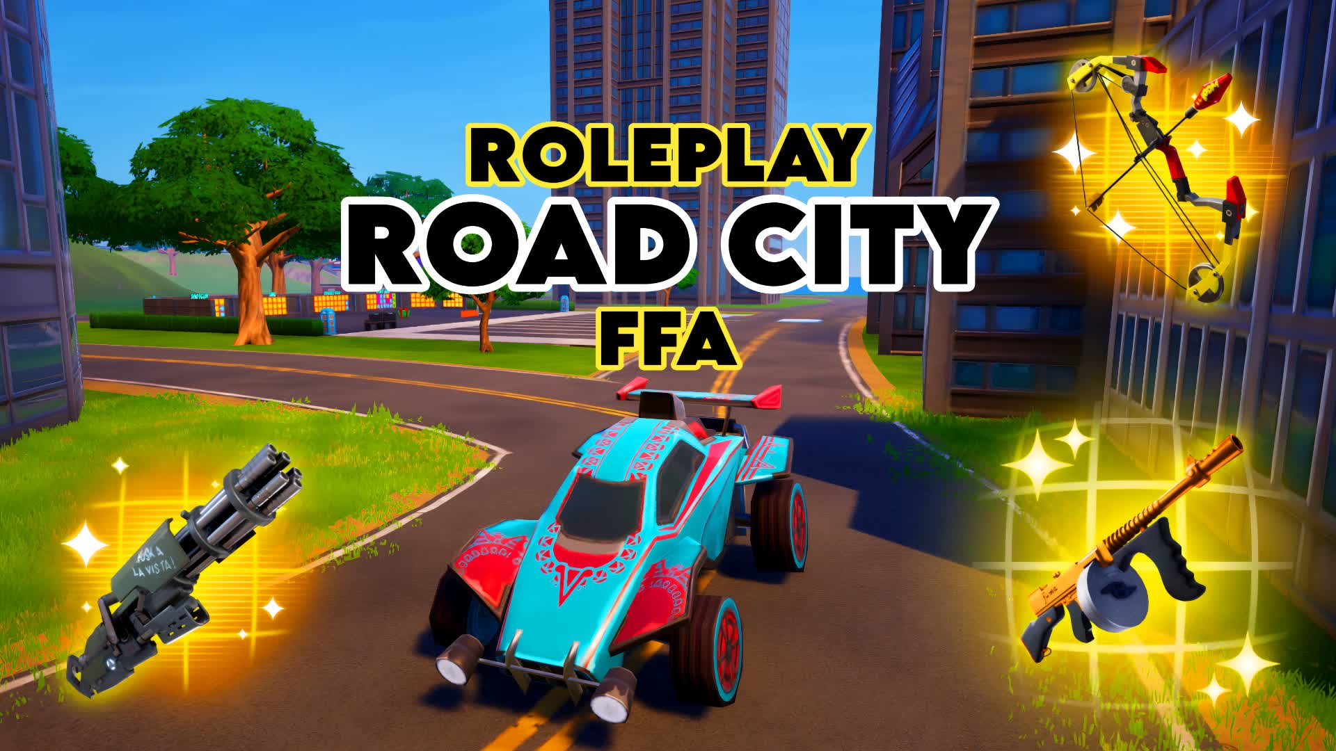 Fortnite Roleplay Map Codes City With Cars ROAD CITY 🌆 ROLEPLAY FFA DRIVE RACE🌟 1037-5399-5813 by chromey9