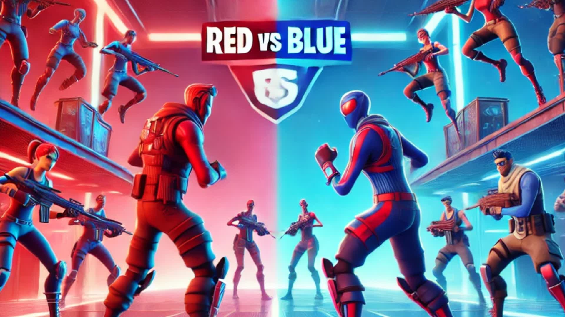 RED VS BLUE ! 16vs16 [MEGAFIGHT]