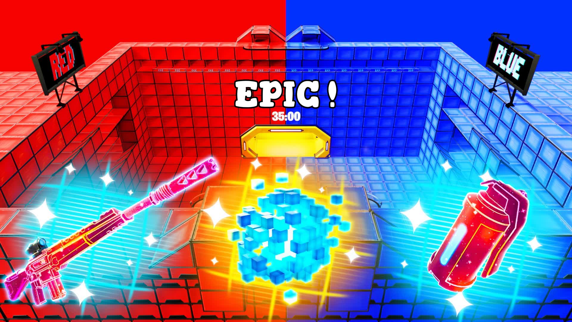 🔥EPIC RED VS BLUE 🔴🔵(ALL GUNS)