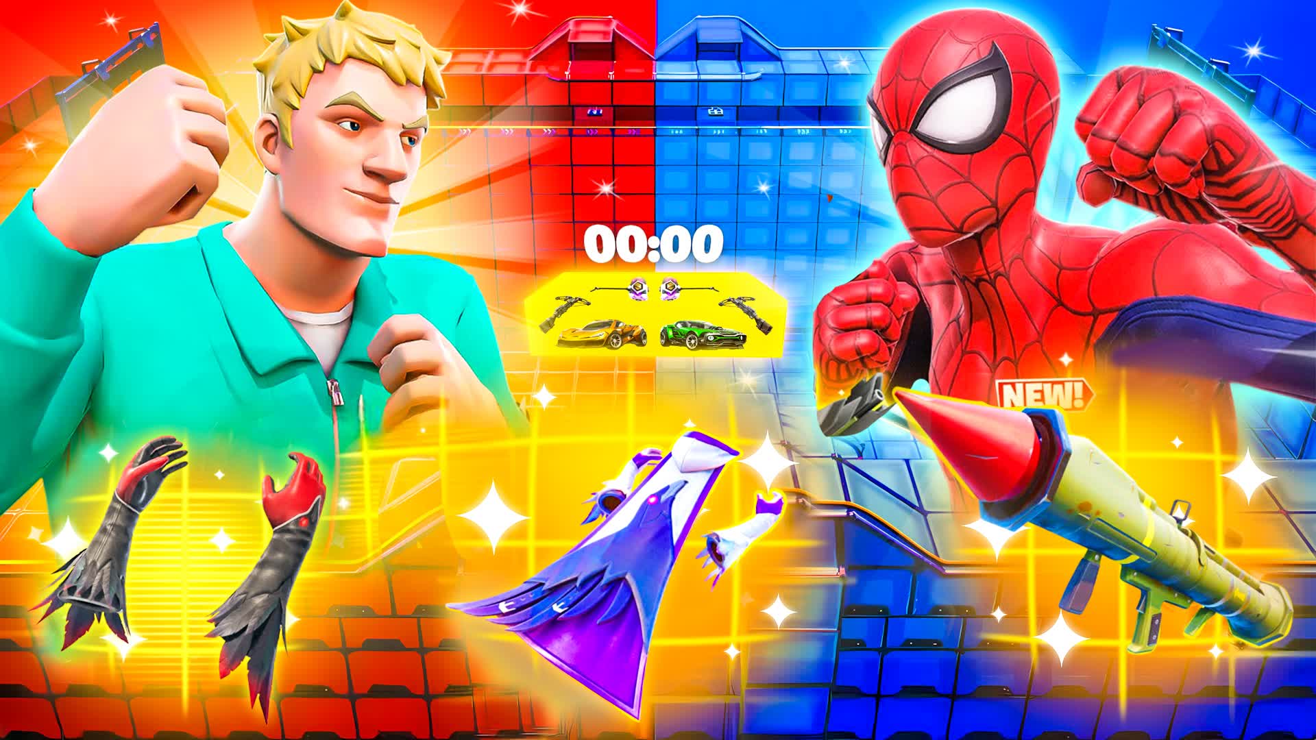 SUPER HEROS RED VS BLUE🔴🔵