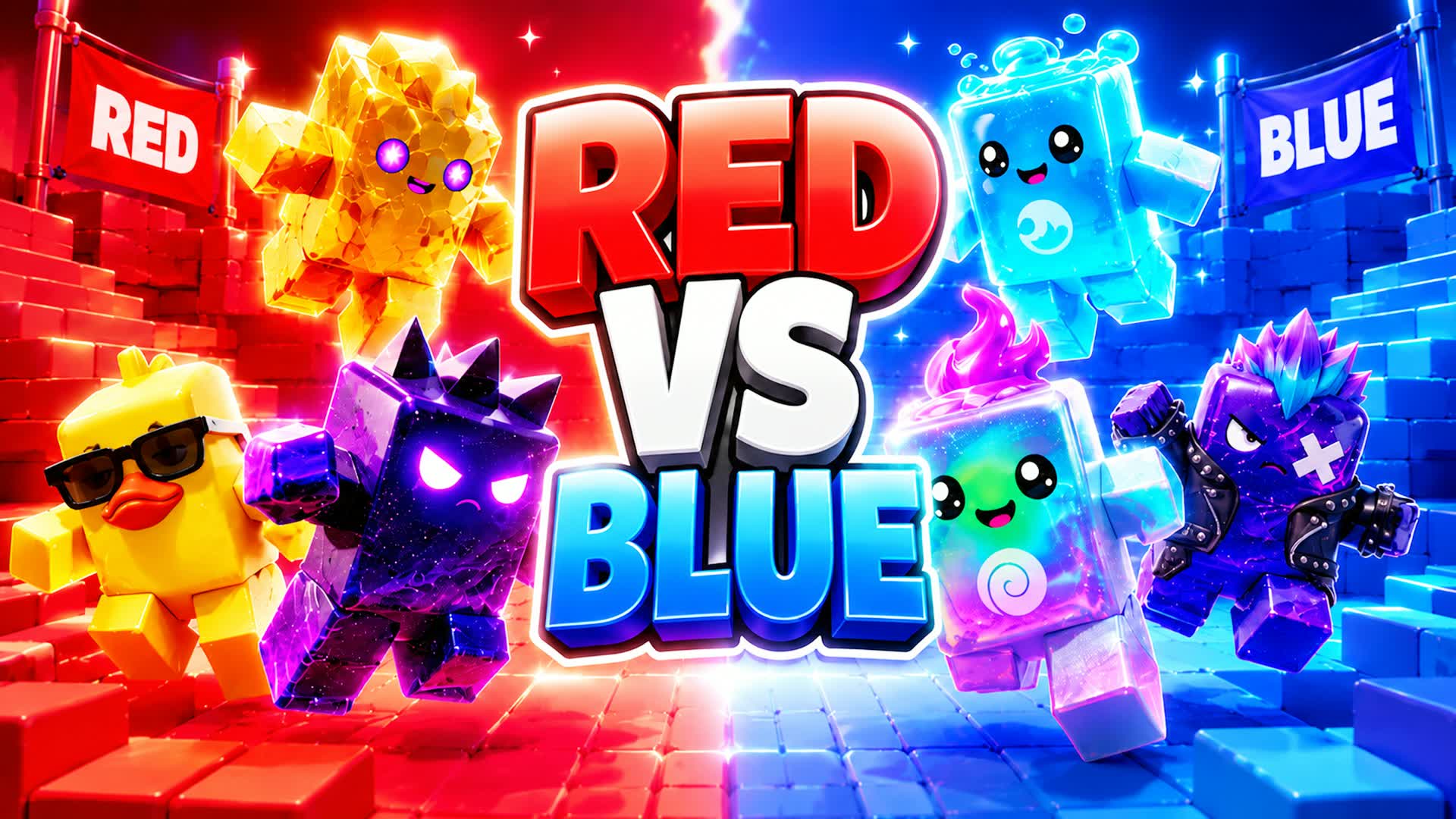 RED VS BLUE SUPER CHAOS🔴🔵