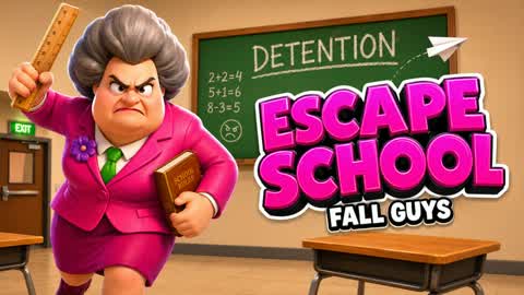 ESCAPE FROM SCHOOL🚪FALL GUYS