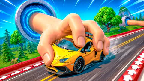 Cars vs Giant Hand Slap