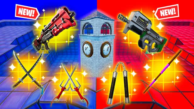 TILTED TOWERS RED VS BLUE 🔴🔵