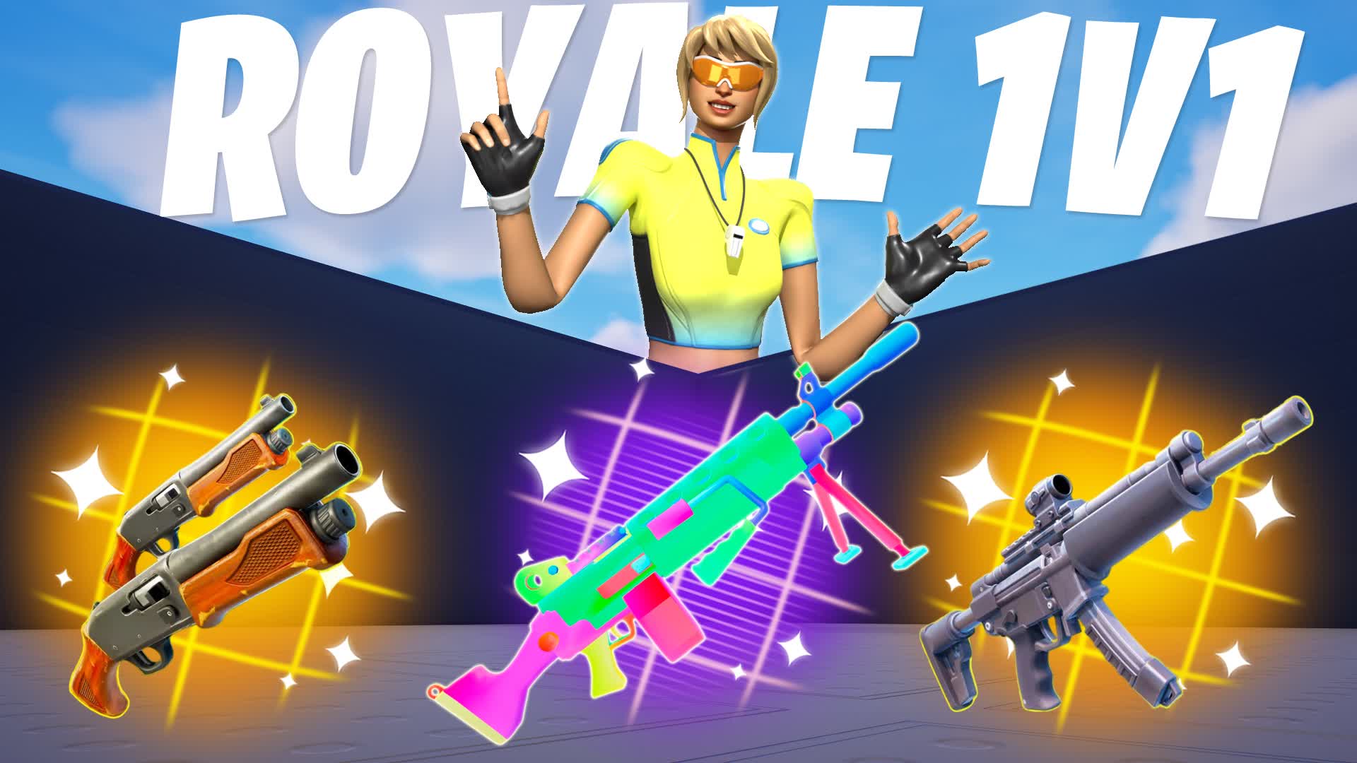 ROYALE 1V1 FFA - ALL GUNS & RIDES
