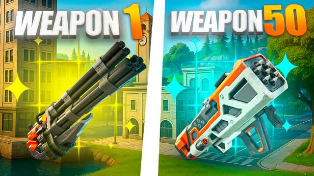 ⭐GUN GAME CRAZY TILTED TOWERS🎯ONE SHOT