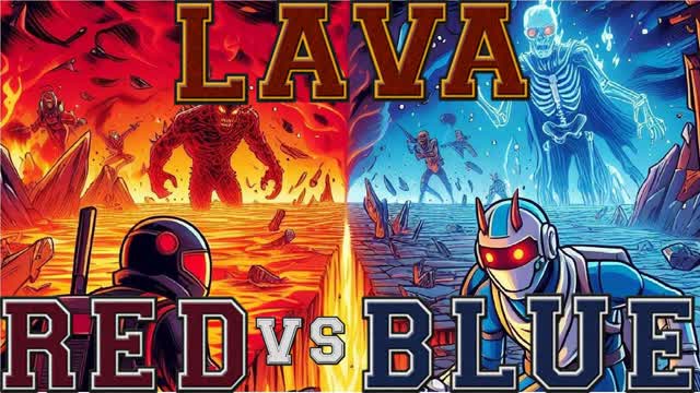 LAVA RED VS BLUE 🔴🌋🔵
