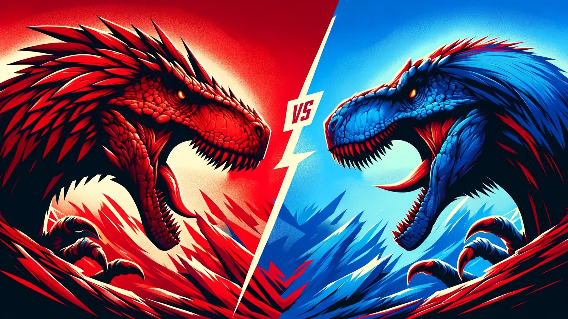 🦖DINOSAUR RED VS BLUE🔴🔵