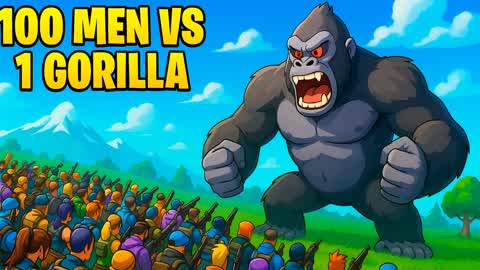 FINAL BOSS: 100 MEN VS 1 GORILLA *MEME*