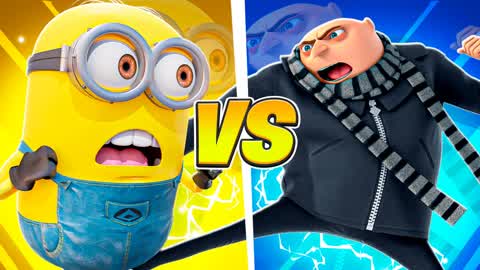 🔵🔴MINIONS VS GRU HEROES FFA