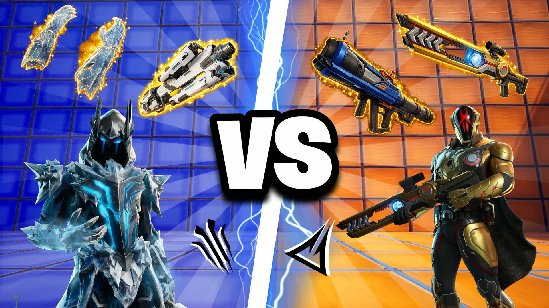 ファウンデーションVSアイスキング: オレンジVSブルー