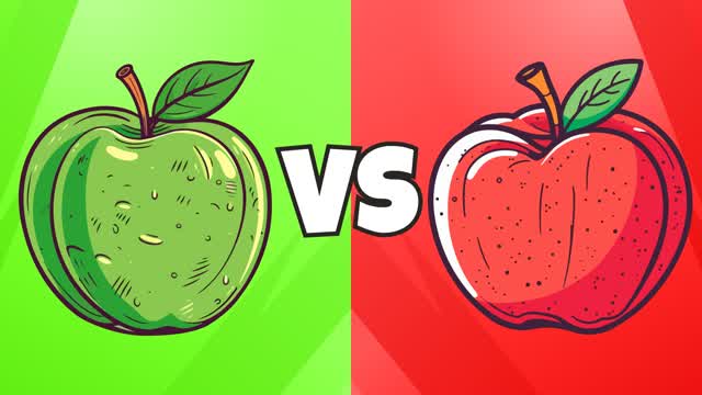 🍎RED APPLE VS GREEN APPLE🍏