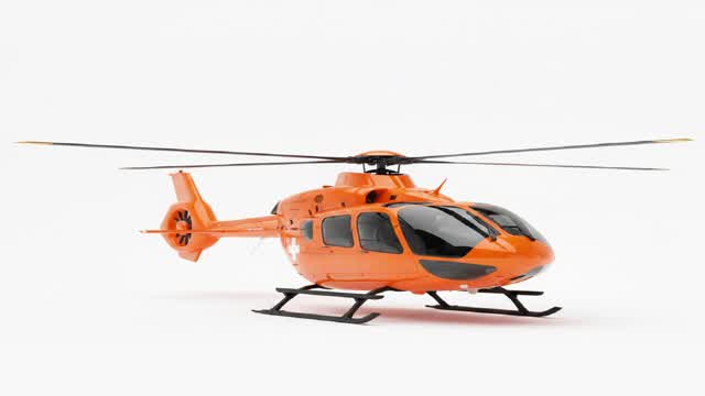 Um helicóptero no meio do nada