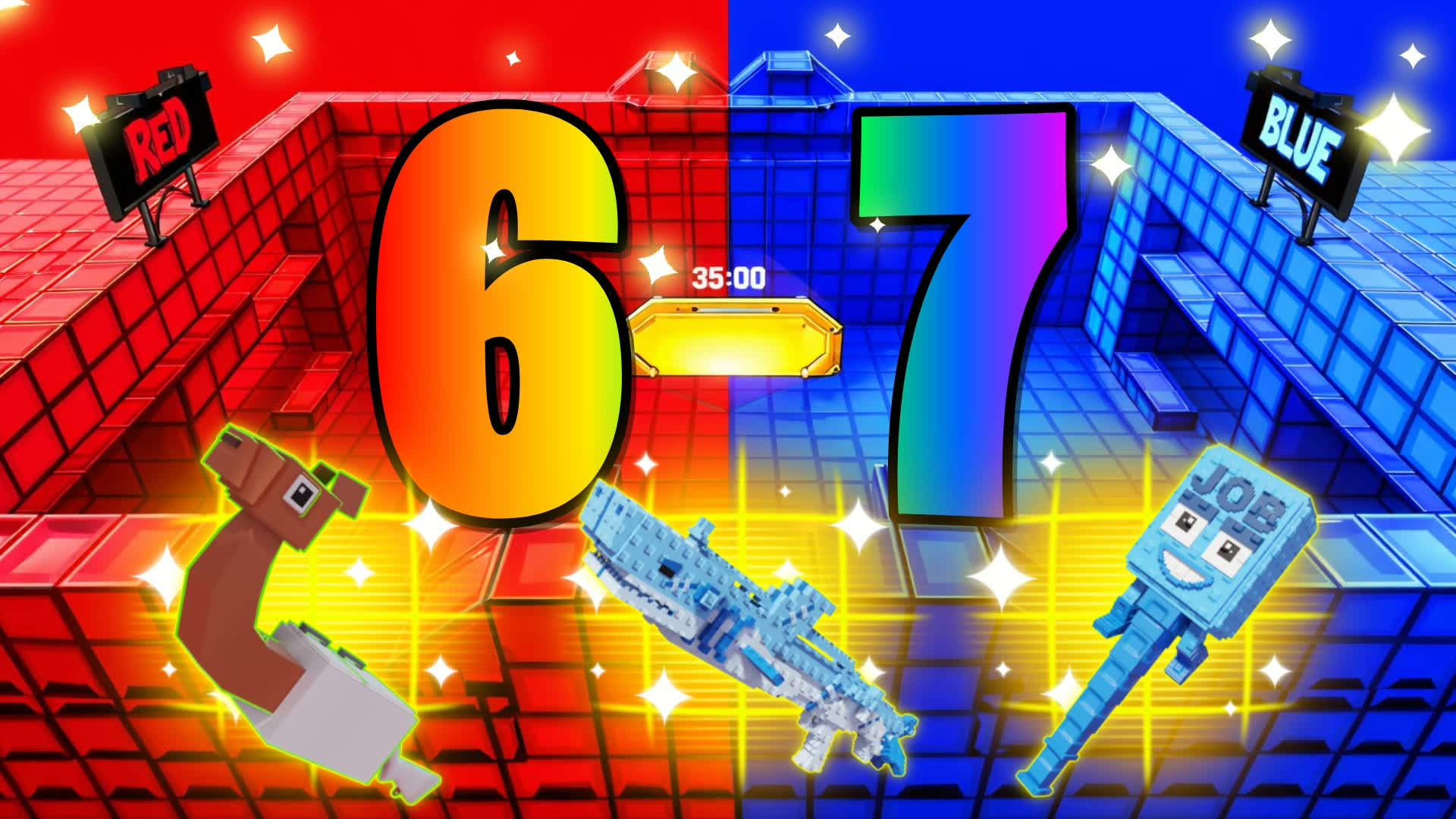 AURA 67 RED VS BLUE 🔵🔴(ALL GUNS)