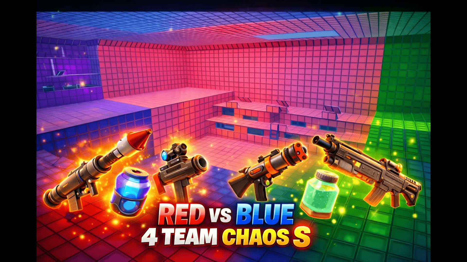RED VS BLUE: 4 TEAM CHAOS