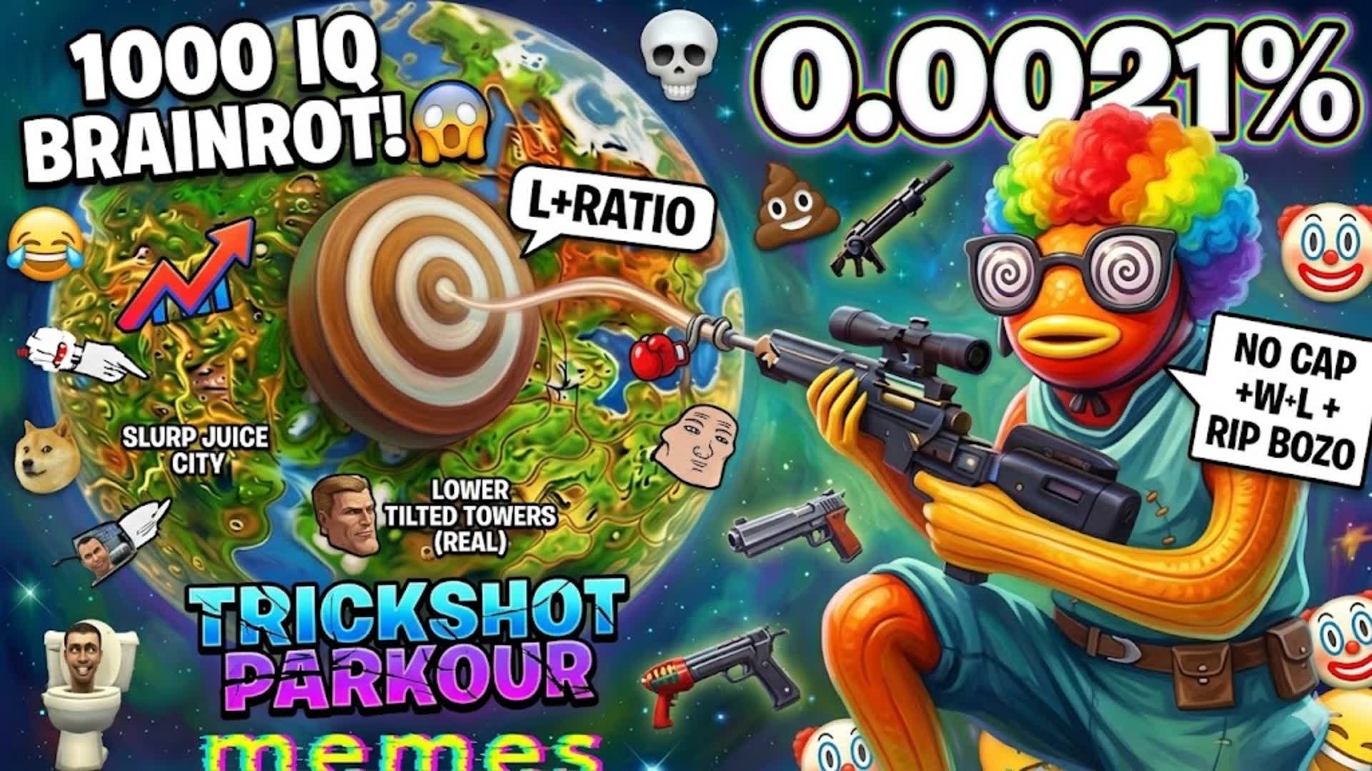 UNC TRICKSHOT PARKOUR🎯(60 LEVELS) UNC