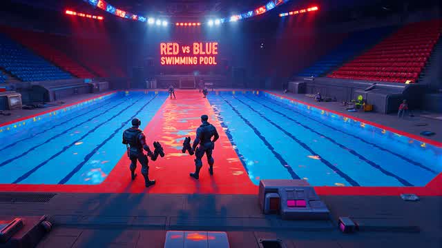 RED VS BLUE SWIMMING POOL