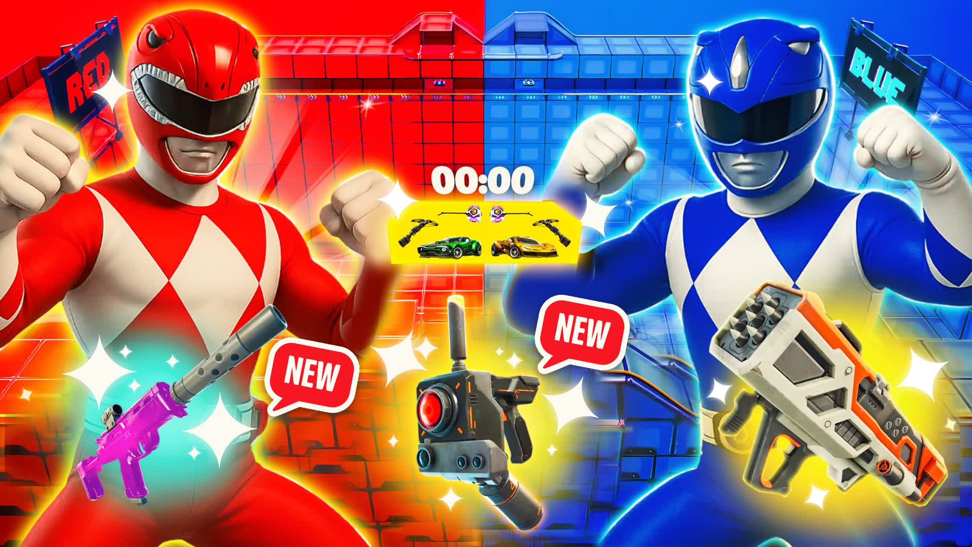 POWER RANGERS VII🔥RED VS BLUE🔴🔵 7044-3248-7359 by 2kusd - Fortnite ...