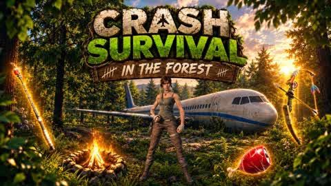 ✈️Crash survival in the forest🌲