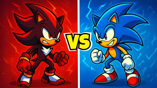 đŽ SHADOW VS SONIC - RED VS BLUE đ”