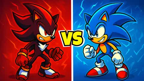 🔴 SHADOW VS SONIC - RED VS BLUE 🔵