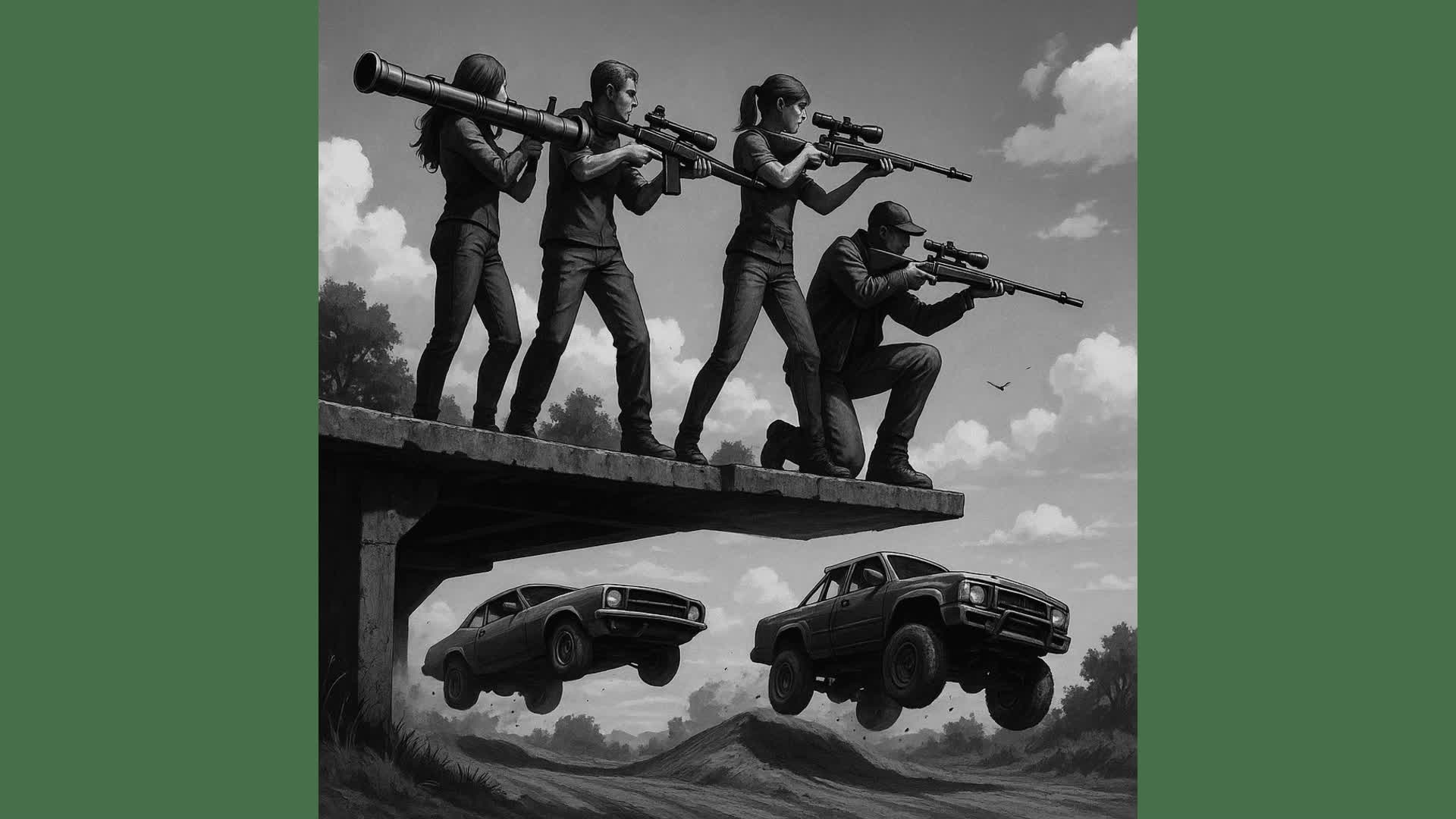 Cars vs Rockets in the pit