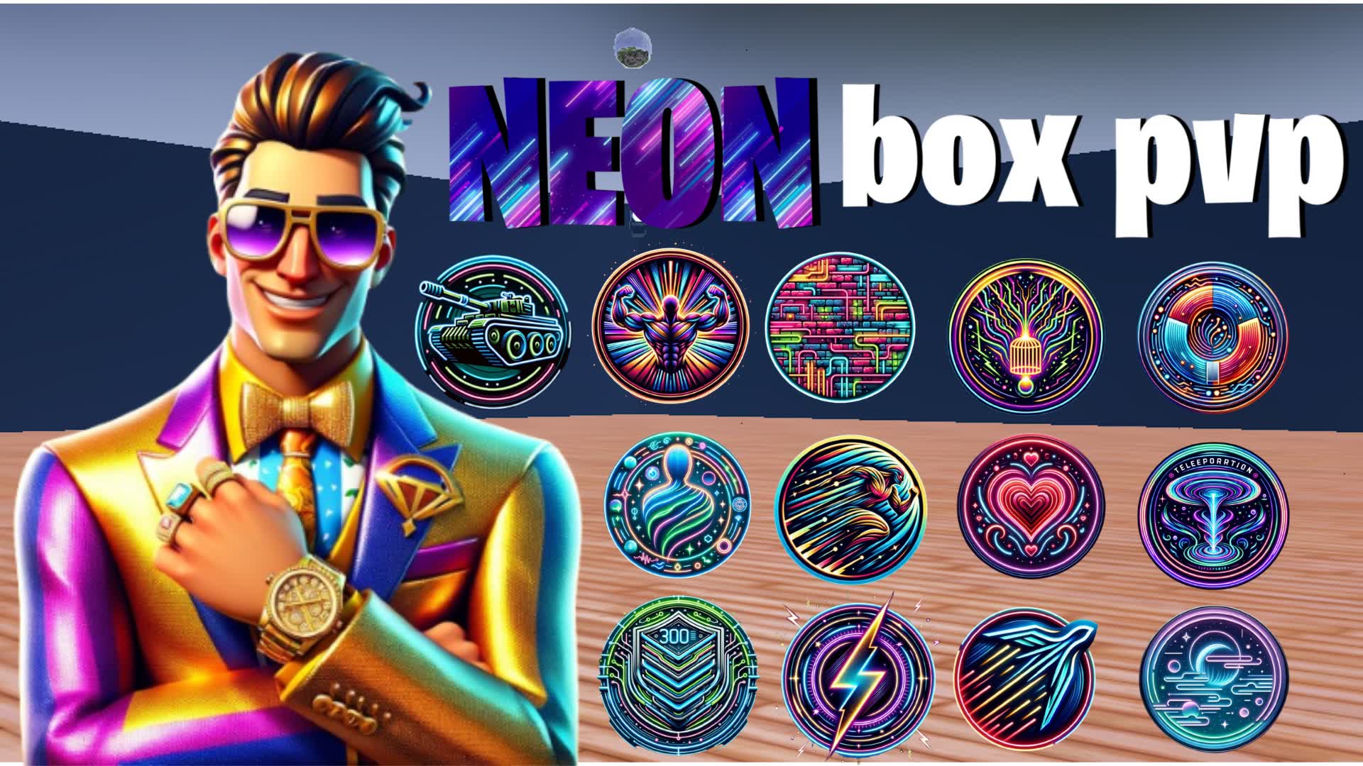 🦸NEON BOX PVP 📦 6709-2028-3342 by scuzz - フォートナイト