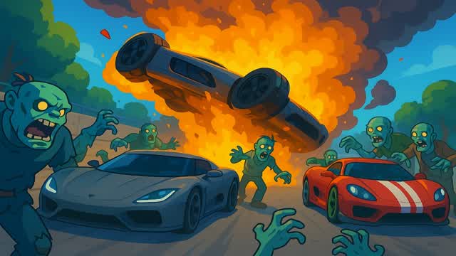 ZOMBIE CAR CRASH BATTLE🔥
